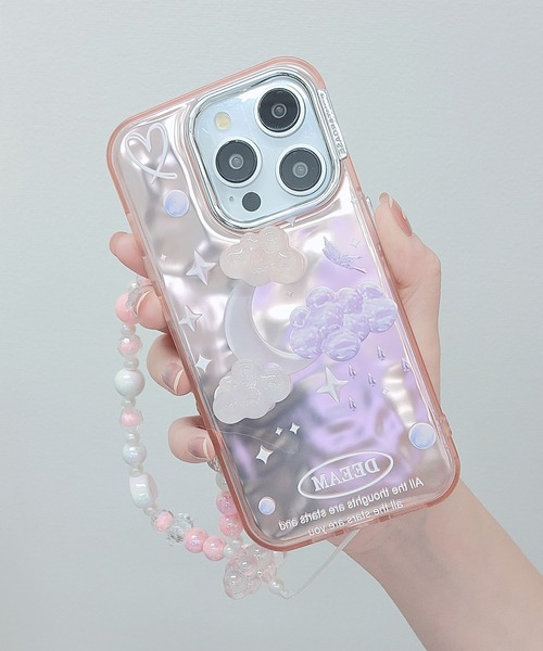 GENTLEWOMAN Iphone 15各種 モノグラム ロゴIPHONEケース Lace Ladies スマホケース ゆめかわ ストラップ付き ミラー