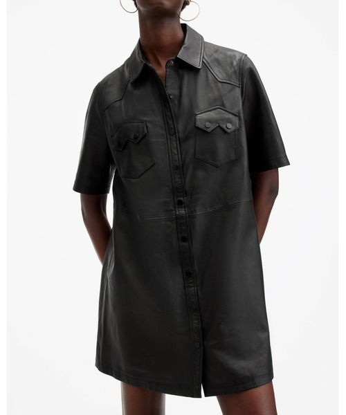 allsaintsワンピース ALLSAINTS ワンピース LANA LACE TRIM MINI T-SHIRT DRESS
