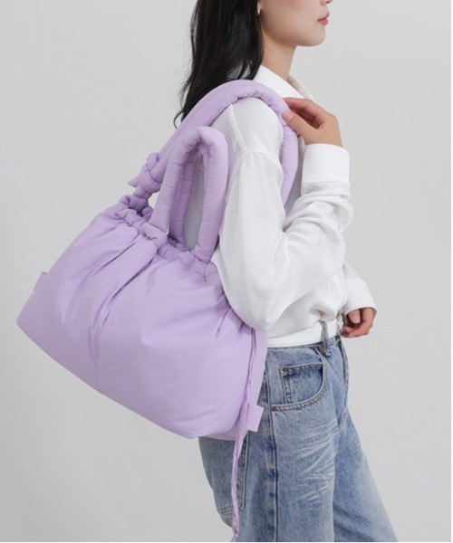 WEGO ショルダーバッグ バッグ WEGO/3WAY巾着カラーパフバッグ