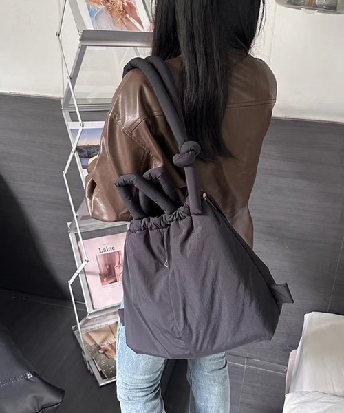 お纏めリクエスト※カーキブラウンベロア巾着バッグ♡ブラックWデニム3wayバッグ WEGO ショルダーバッグ バッグ WEGO/3WAY巾着カラーパフバッグ