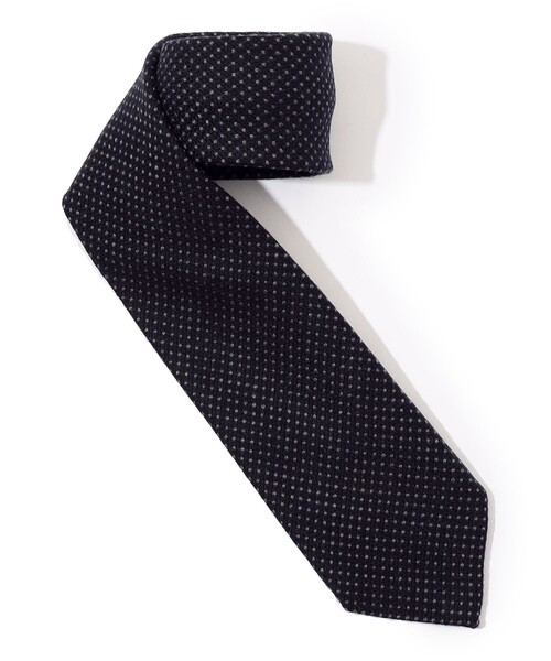 セリーヌネクタイマカダムトリオンフストライプ ドットチェックグレー