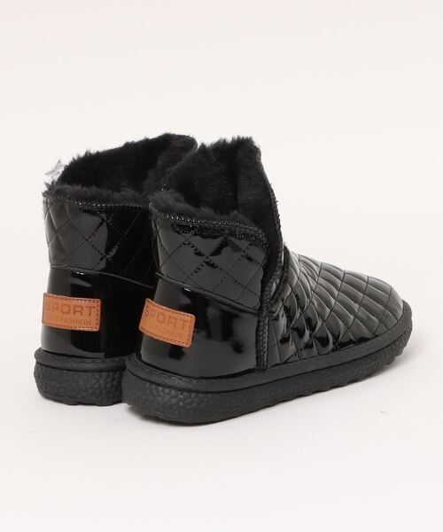 shoes365 ブーツ 「shoes365」キルティング内ボアショートブーツ