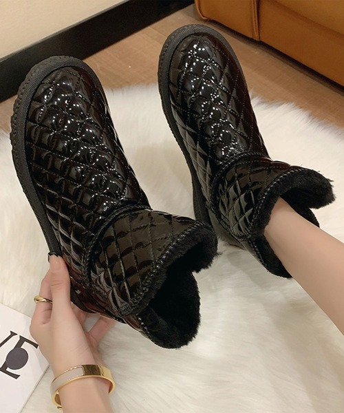 ダブルシー キルティングショートブーツ ダブルシー キルティングショートブーツ shoes365 ブーツ 「shoes365