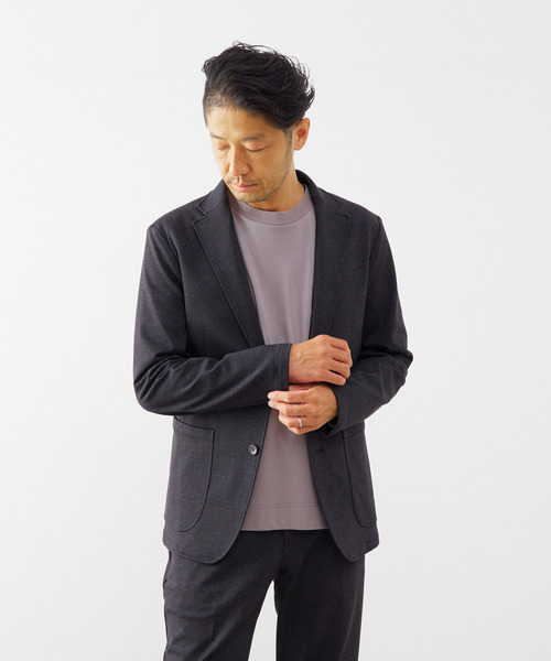 MEN'S MELROSE ジャケット テーラードジャケット プリントテック