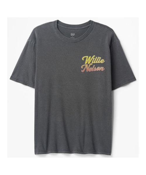 タグ付き 新品 GAP ウィリー・ネルソン グラフィック Tシャツ グレー Gap公式オンラインストア | ウィリー・ネルソン グラフィックTシャツ