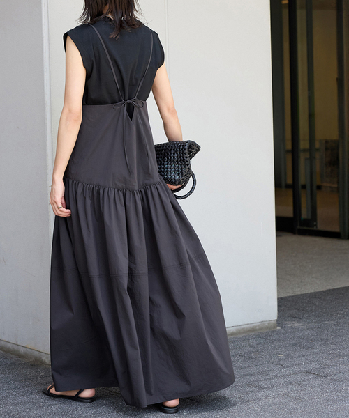 【JOURNAL STANDARD】美品✨ノースリーブワンピース　黒　36 刺繍ドットノースリーブワンピース(506058971) | アーバン