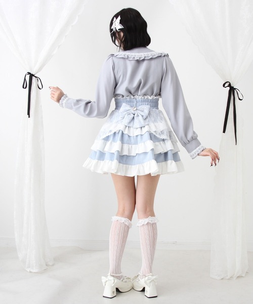 DEARMyLove　3段フリルスカート DearMyLove スカート 3段フリルレースリボンスカート : ZOZOTOWN