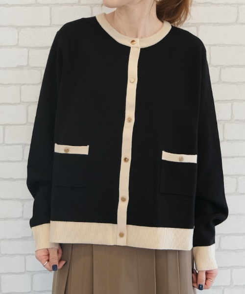カーディガン バイカラーカーディガン レディース : ZOZOTOWN Yahoo!店