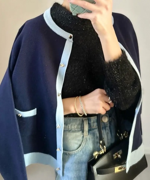 カーディガン バイカラーカーディガン レディース : ZOZOTOWN Yahoo!店