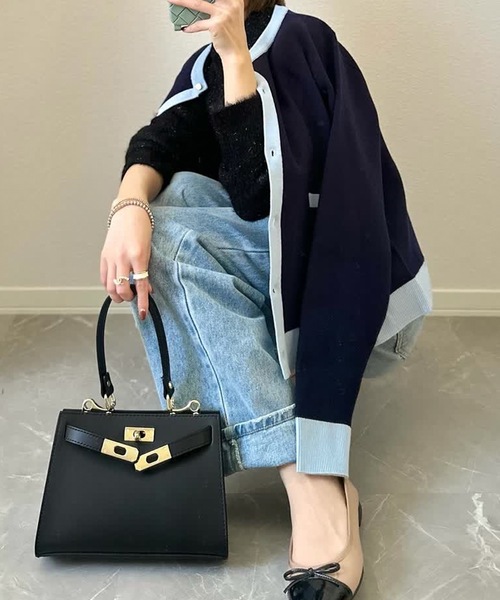 カーディガン バイカラーカーディガン レディース : ZOZOTOWN Yahoo!店