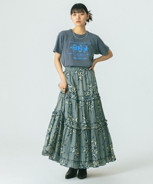 ROSE  BUD  迷彩スカート♡ 美品  完売☆ ROSE BUD スカート (mag.by c)PRINT TIERED SKIRT : ZOZOTOWN