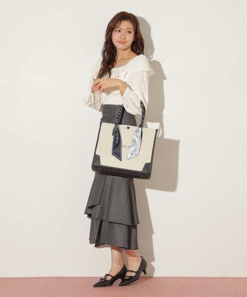 すぐ届く【JILL by JILL】トート フラワー スカーフ フラワースカーフトート大 | JILL by JILL STUART（ジル バイ