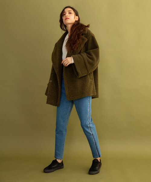 「Audrey and John Wad」 コート M オリーブ レディース_画像5