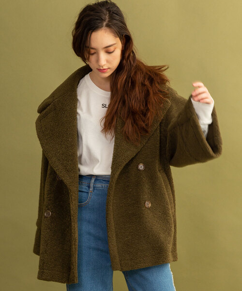 「Audrey and John Wad」 コート M オリーブ レディース_画像8