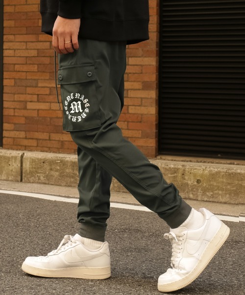 NULL カーゴパンツ 「NULL」ロゴプリント サルエル カーゴ ジョガー