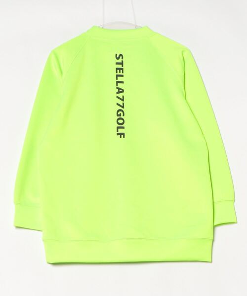 STELLA77GOLF tシャツ 蛍光カラーゴルフモックネック長袖T メンズ