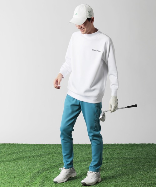 STELLA77GOLF tシャツ 蛍光カラーゴルフモックネック長袖T メンズ