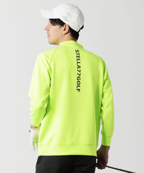 BEAMSGOLF モックネック長袖シャツ 蛍光イエロー XL 新品・未使用 STELLA77GOLF tシャツ 蛍光カラーゴルフモックネック長袖T メンズ
