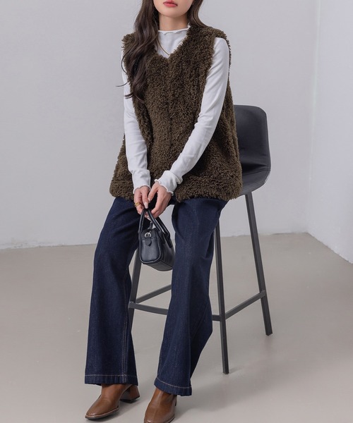 DAY CLOSET ベスト ジレ 「裏地付き/腰周りサイジング」一点投入で