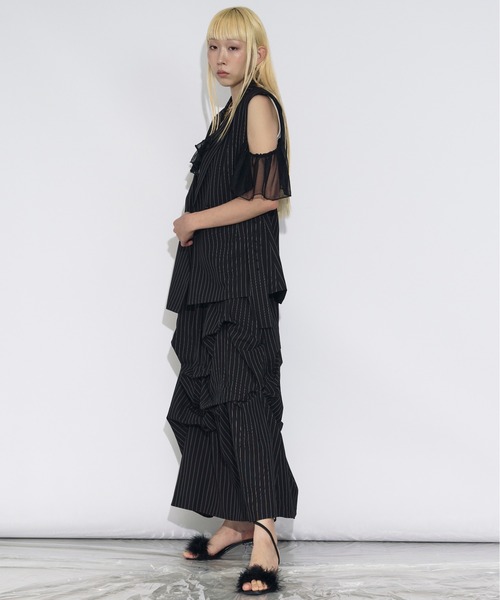 Ezick スカート Assorted Tuck ボリュームタックスカート/setup対応