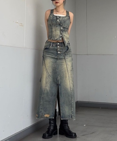 SLY キャミソール 「限定展開」LAYERED CORSET DENIM BUSTIER-C