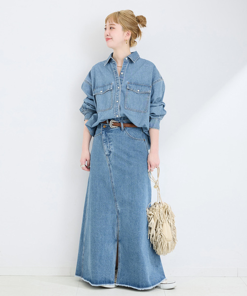 B.C STOCK DU JOUR ワイドレッグデニム 36 追加》ウォッシャブル / DU JOUR/デュ ジュール TROUSER JEAN