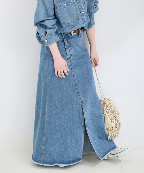 【新品・未使用】BRÚ NA BÓINNE フォレットデニムスカート　S 新品・未使用】BRÚ NA BÓINNE フォレットデニムスカート S