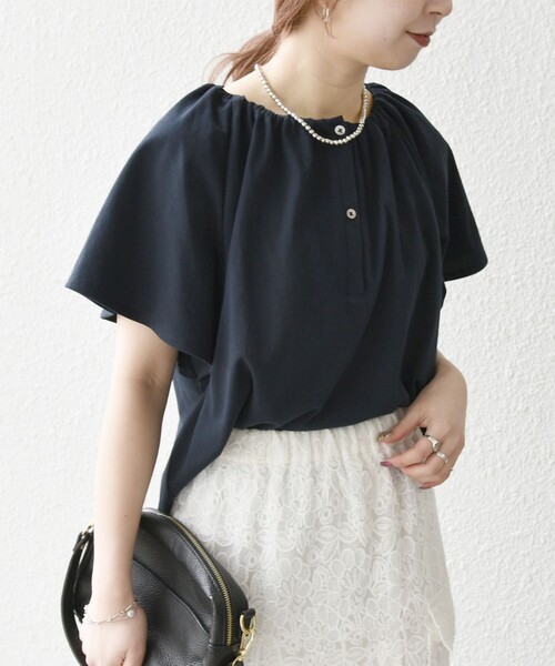 SHIPS any:〈UVカット/接触冷感/吸水速乾/洗濯機可能〉USAコットン フレア TEE SHIPS any:〈UVカット/接触冷感/吸水速乾/洗濯機可能〉USA