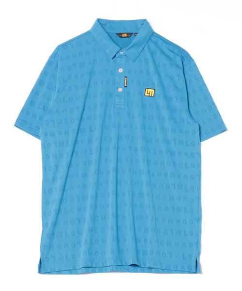 ラウドマウス ゴルフシャツ シャツ 「LOUDMOUTH/ラウドマウス」無地配色ロゴ半袖シャツ ゴルフ
