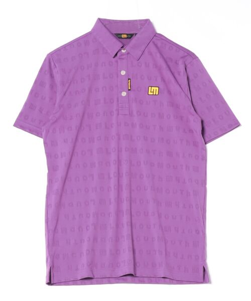シャツ 「LOUDMOUTH/ラウドマウス」無地配色ロゴ半袖シャツ ゴルフ