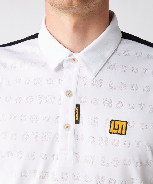 シャツ 「LOUDMOUTH/ラウドマウス」無地配色ロゴ半袖シャツ ゴルフ
