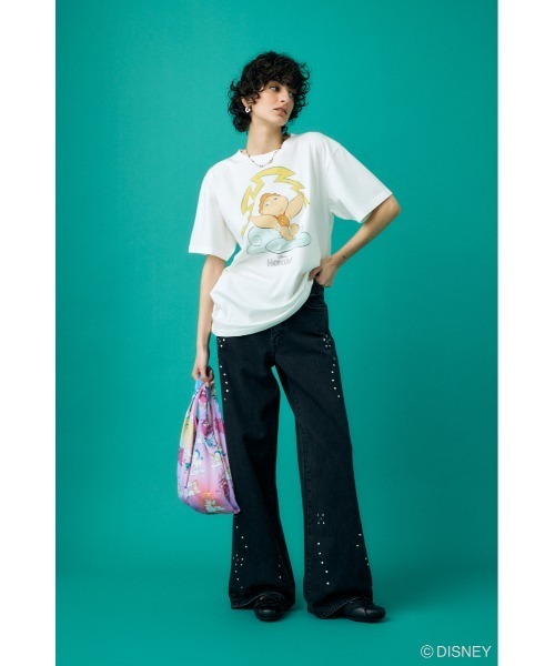 Disney SERIES CREATED by MOUSSY tシャツ MD OVERSIZED Tシャツ