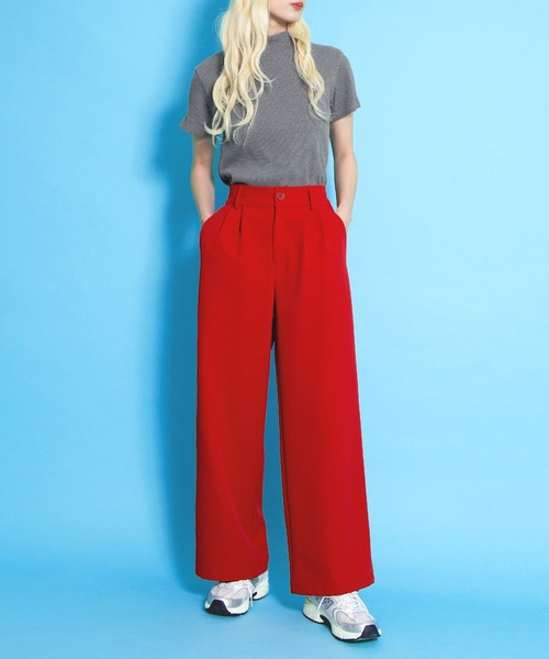 PUNYUS（プニュズ） パンツ 2タックカラーパンツ レディース メンズ