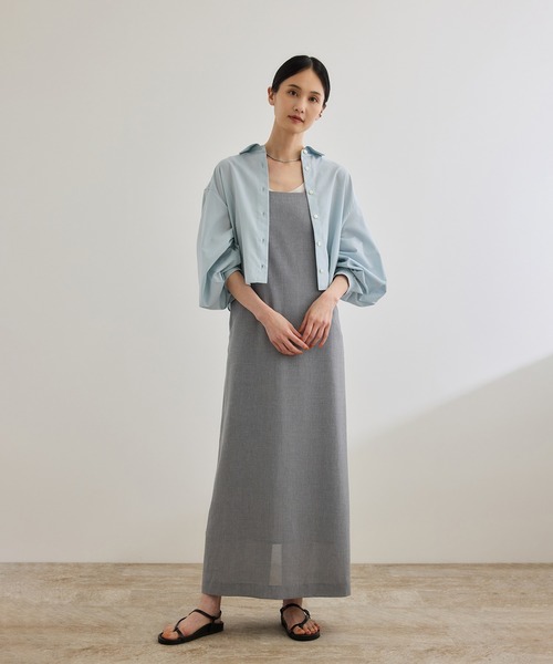 ブラウス シャツ 「WEB・一部店舗限定」ライトタンブラークロップドシャツ/洗える レディース ROPE' ブラウス シャツ 「WEB・一部店舗限定」ライトタンブラー