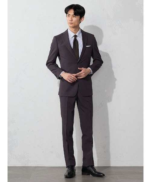 パーフェクトスーツファクトリー セットアップ スーツ グレー 無地 A4 S Perfect Suit FActory セットアップ 「上下洗える/高通気」WEB