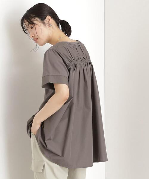 最終より更に値下げ‼️☆2回着用美品☆ヴェリテクール切替ギャザープルチュニック 3日間限定！送料無料／≪SALE≫切替ギャザーノーカラー