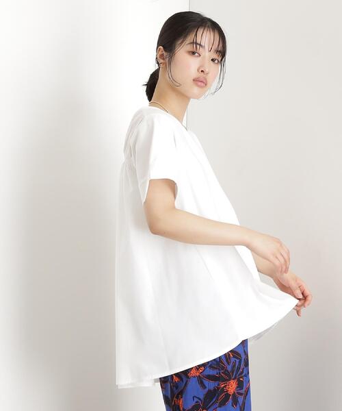 THE SHOP TK チュニック 切替バックギャザーチュニック「洗濯機