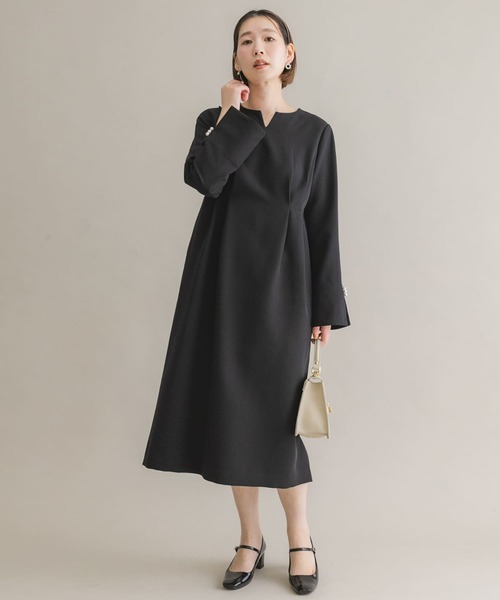 「F by ROSSO」 長袖ワンピース 38 ベージュ系その他 レディース_画像6