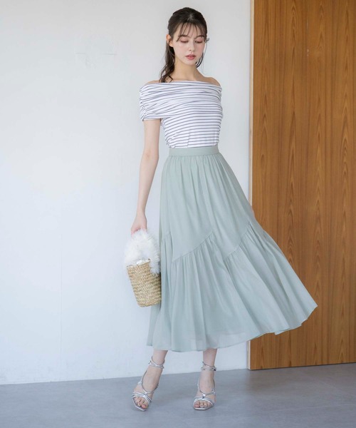 NOELA（ノエラ） ロング スカート ギャザー切り替えスカート