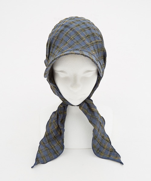 キャップ 帽子 an meets zakka チェックスカーフキャップ レディース