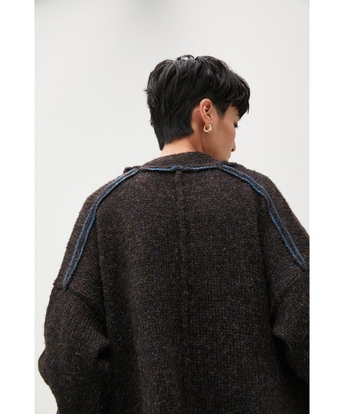 「crie conforto」 ニットカーディガン FREE マスタード レディース_画像9