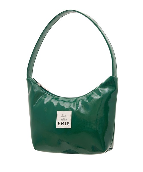 【EMIS】 EMBOSSED LOGO HOBO BAG /追跡付 EMIS EMBOSSED LOGO HOBO BAG