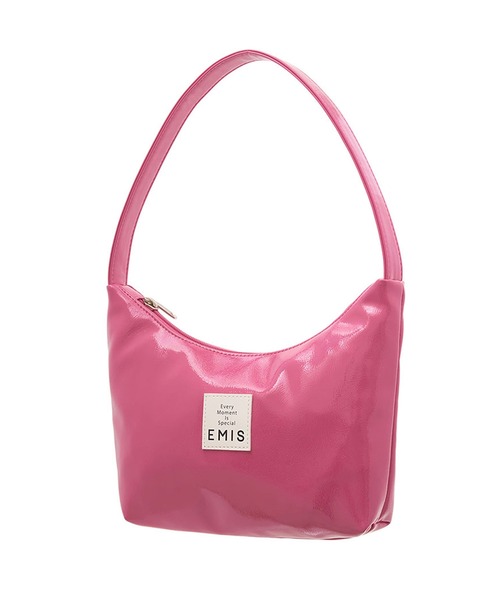 【韓国EMIS】NEW ENAMEL HOBO BAG NEW ENAMEL HOBO BAG-BLACK - EMIS