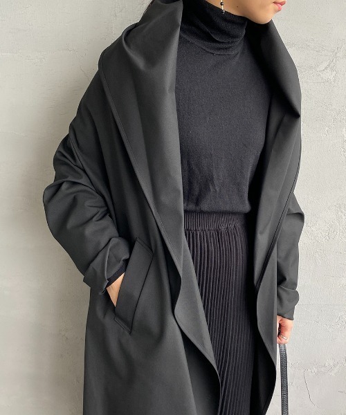 mizuiroind ブラックトレンチコート Fサイズ mizuiroind ブラックトレンチコート Fサイズ mizuiroind ブラック