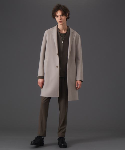 「ABAHOUSE」 チェスターコート 44 ブルー メンズ_画像5