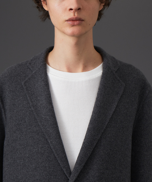 「ABAHOUSE」 チェスターコート 44 ブルー メンズ_画像9