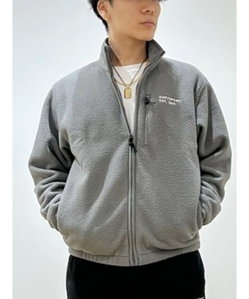 GAP（ギャップ） ジップアップブルゾン M グレー メンズ : ZOZOTOWN