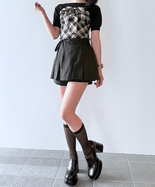 NOMAE スカート レイヤードプリーツスカパン : ZOZOTOWN Yahoo