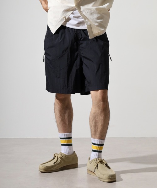 NERDY パンツ ジッパーポイントウーブンハーフパンツ メンズ