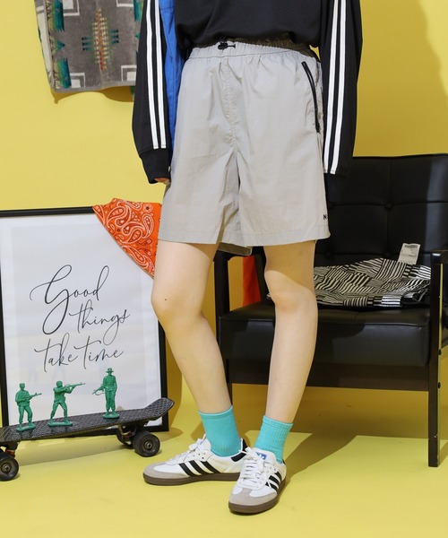 NERDY ハーフパンツ パンツ 短パン ジッパーポイントウーブンハーフ